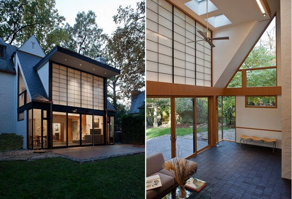 Sử dụng kết hợp cửa sổ Shoji sẽ làm ngôi nhà ấn tượng hơn.