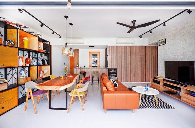 Thiết kế căn hộ đơn giản, hiện đại và ấm áp