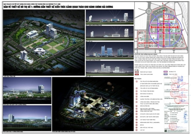 Hải Dương duyệt quy hoạch Khu hành chính tập trung tỷ lệ 1/500