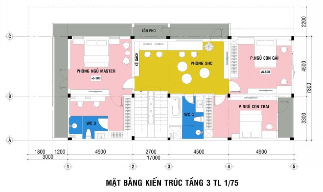 thiết kế nhà 3 tầng