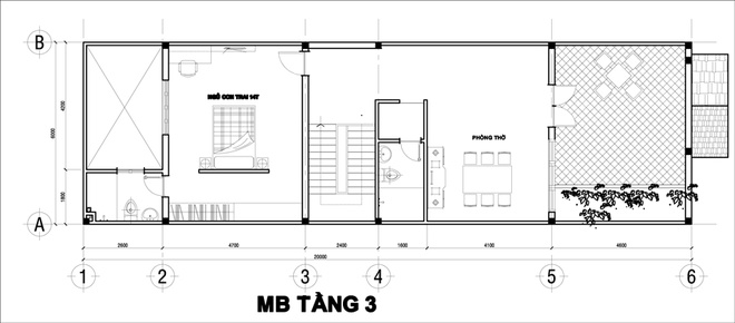 thiết kế nhà 3 tầng