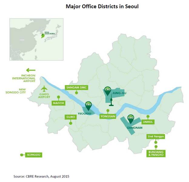 thị trường văn phòng cho thuê tại Seoul