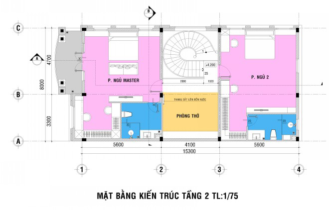 thiết kế nhà 2 tầng