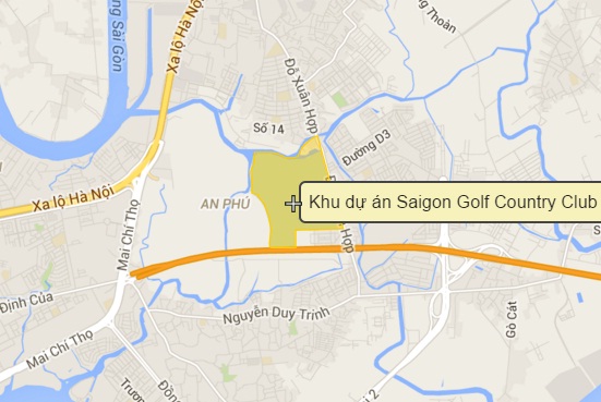 Vị trí Khu đô thị Bình An trên google map khu đô thị Bình An