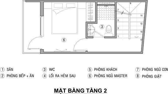 mặt bằng tầng 2