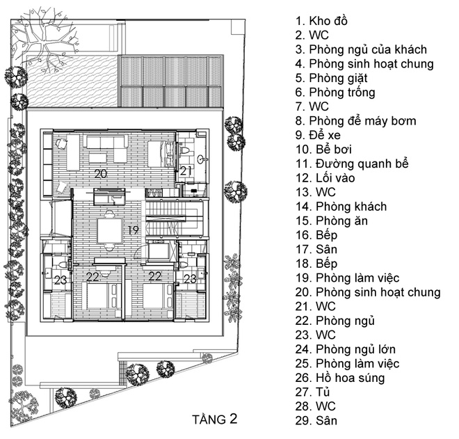 Tầng 2 nhà đẹp