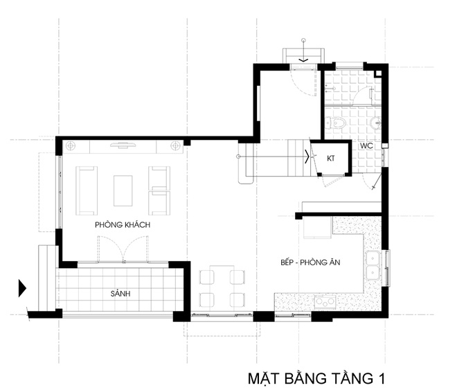 Bản vẽ mặt bằng tầng 1