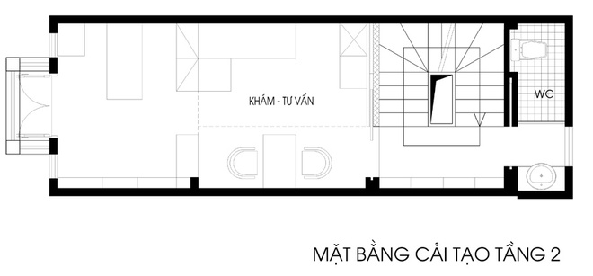 mặt bằng cải tạo nhà ống