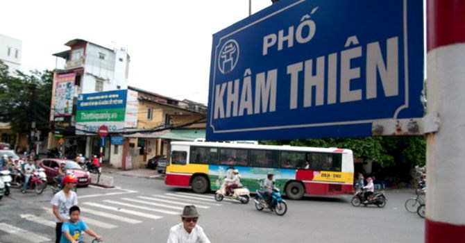 đô thị hai bên tuyến phố Khâm Thiên