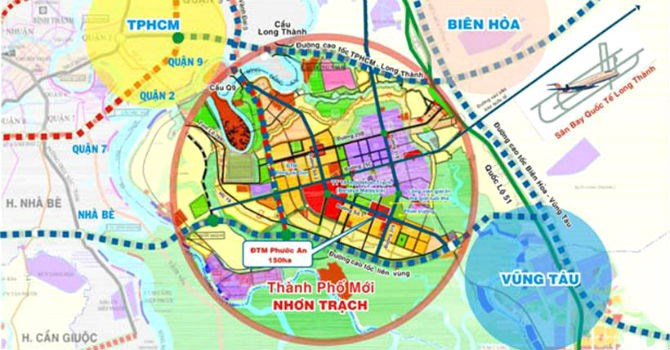 Quy hoạch đô thị mới Nhơn Trạch rộng hơn 41.000 ha