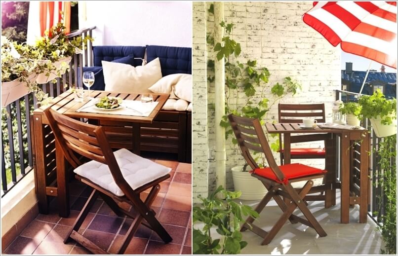 Nội thất thiết kế đóng mở là lựa chọn hoàn hảo cho ban công nhỏ hẹp. ban công nhỏ đẹp