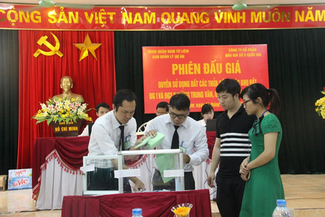 Hà Nội: Đấu giá thành công 9 lô đất thuộc phường Trung Văn