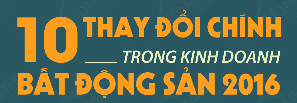 Những thay đổi chính trong kinh doanh BĐS 2016