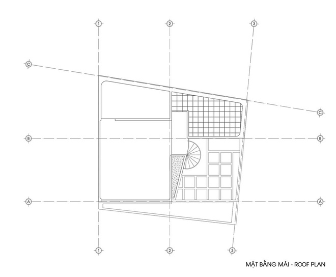 Sơ đồ mặt bằng mái.