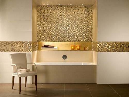 Gạch mosaic thủy tinh cho phòng tắm sang trọng hơn