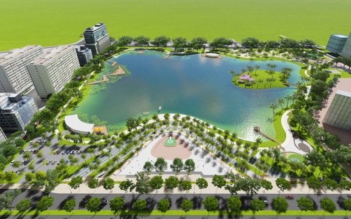 Hà Nội: Khởi công công viên hồ điều hòa Phùng Khoang gần 12 ha