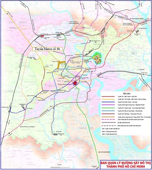 Tp.HCM: Hơn 5.000 tỷ đồng xây tuyến metro 4b giai đoạn 1