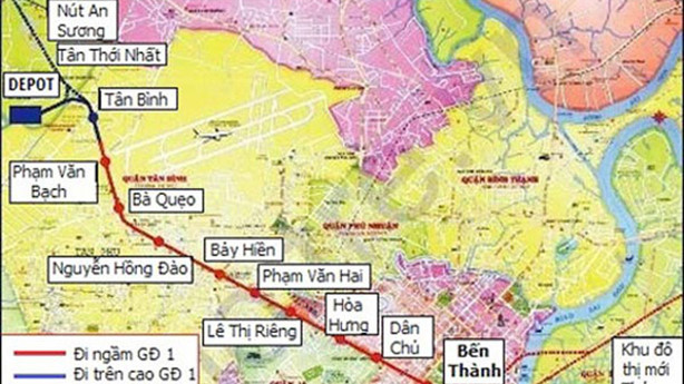 Tp.HCM: Mời thầu 3 gói lớn thuộc tuyến metro số 2 trong quý I/2017