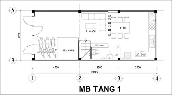 mặt bằng tầng 1