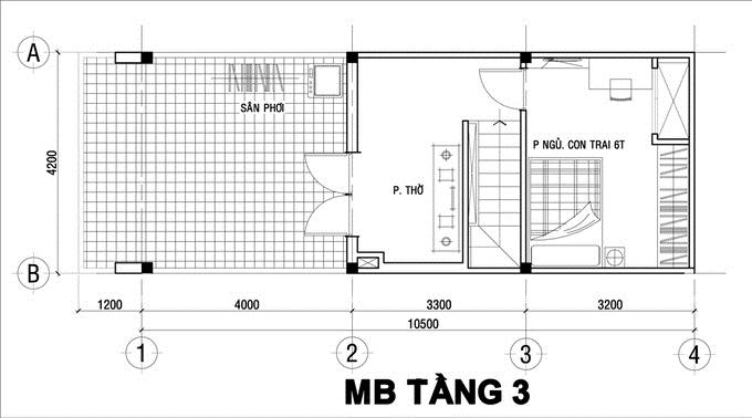 mặt bằng tầng 3