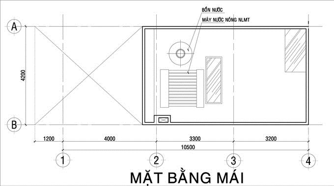 mặt bằng tầng mái