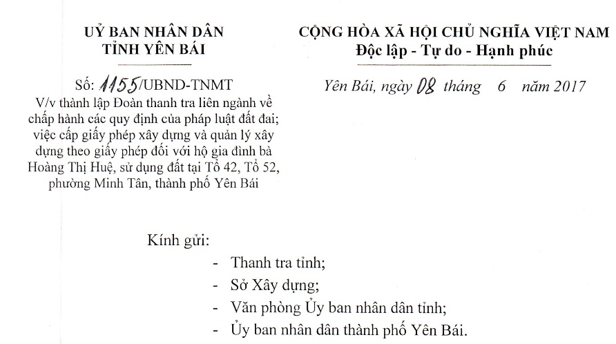 thanh tra vụ chuyển đất rừng thành đất ở tại Yên Bái