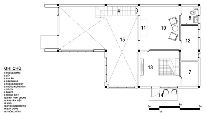 Sơ đồ thiết kế nội thất tầng 2