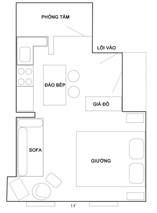 căn hộ 18m2