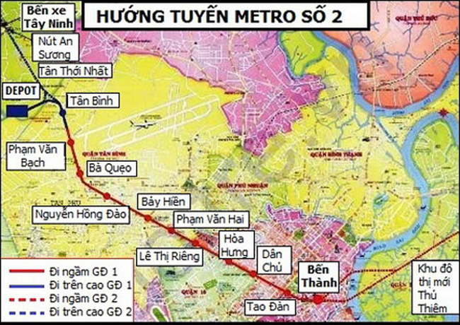 Metro Bến Thành - Tham Lương đội vốn lên 2,19 tỷ USD