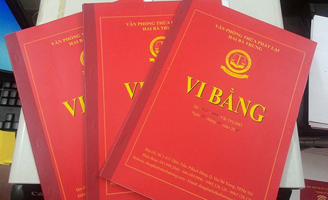 vi bằng thừa phát lại