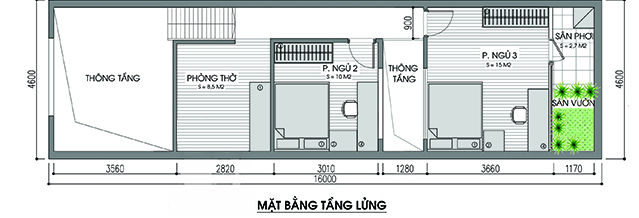bản thiết kế tầng lửng nhà mái Thái