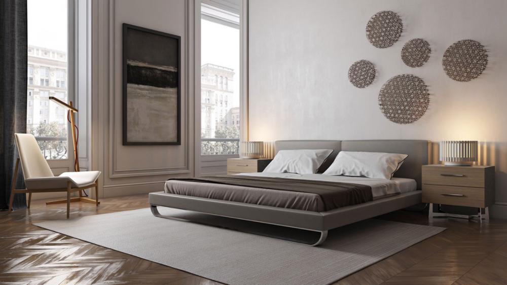Tạo cảm giác hiện đại cho phòng ngủ nhờ thiết kế giường đơn giản này. Với lớp phủ bằng mạ crôm khéo léo được sơn phủ bóng bẩy, có 3 màu cho bạn lựa chọn ​ thì đây chính là một mẫu thiết kế bạn cần lưu tâm.