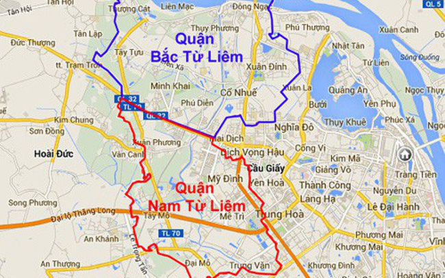 UBND TP Hà Nội kế hoạch điều chỉnh một số phường về quận Cầu Giấy