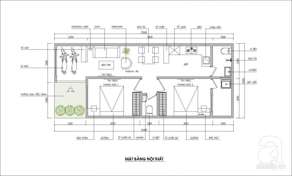 Tư vấn thiết kế nhà cấp 4 hợp phong thủy trên mảnh đất 60m2