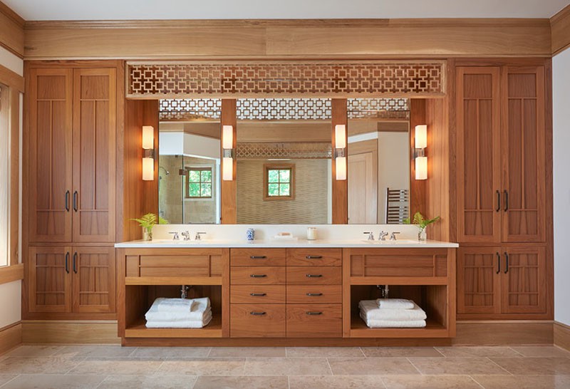 Những phòng tắm thiết kế bồn rửa tay đôi khiến bạn khó rời mắt