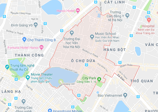 Rà soát dự án quy hoạch sử dụng đất phường Ô Chợ Dừa, Đống Đa, Hà Nội
