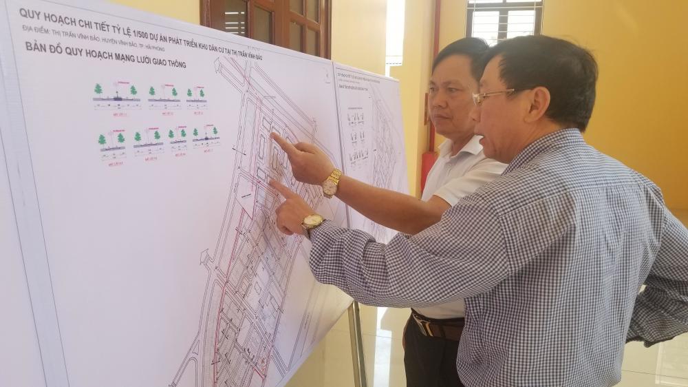 công bố quy hoạch khu dân cư tại thị trấn Vĩnh Bảo
