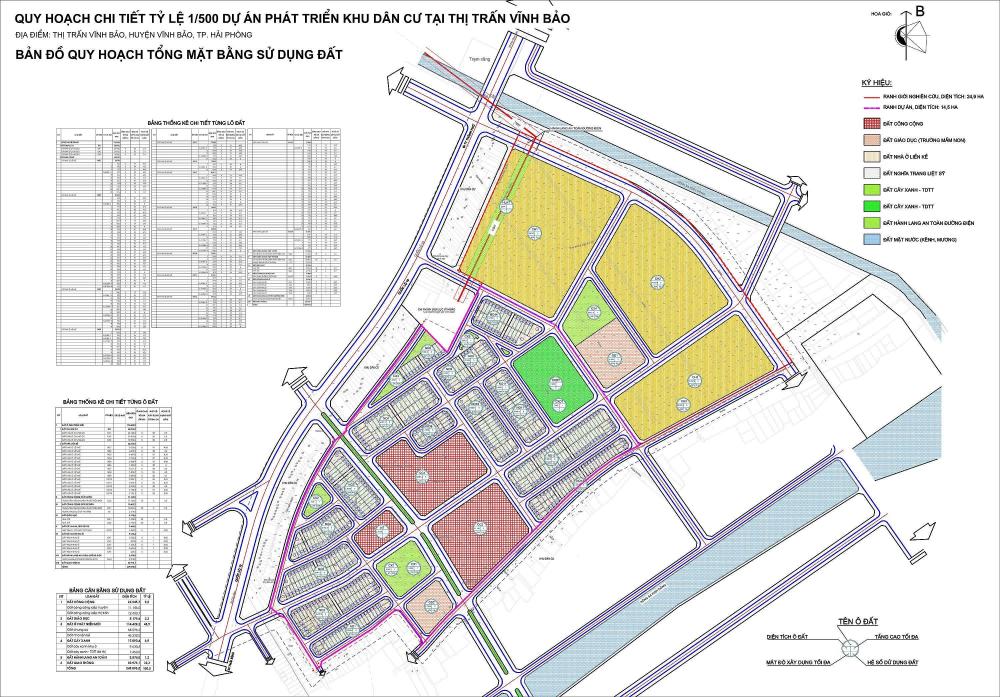 bản đồ quy hoạch khu dân cư Vĩnh Bảo