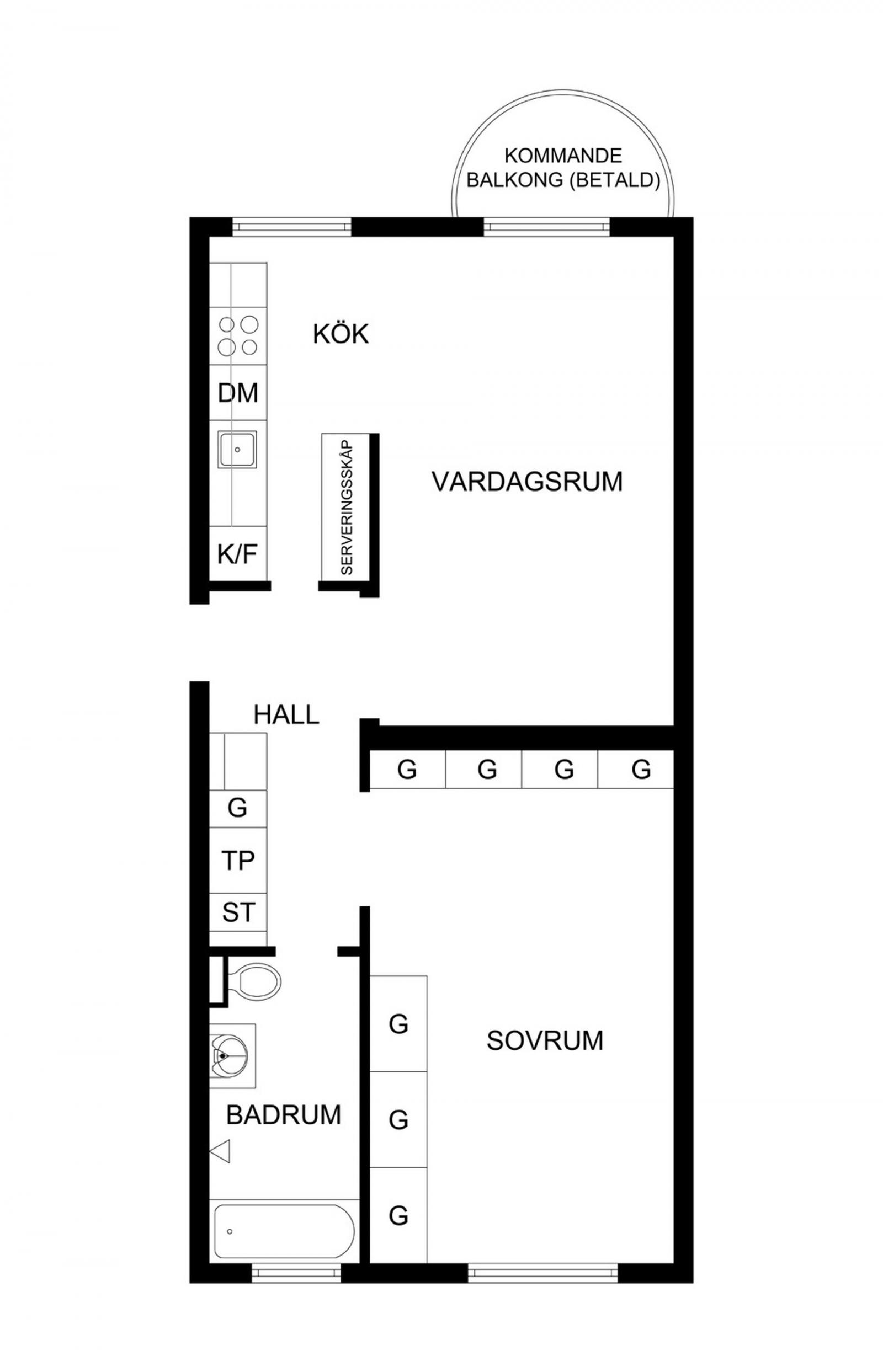 không gian sinh hoạt trong căn hộ 55m2