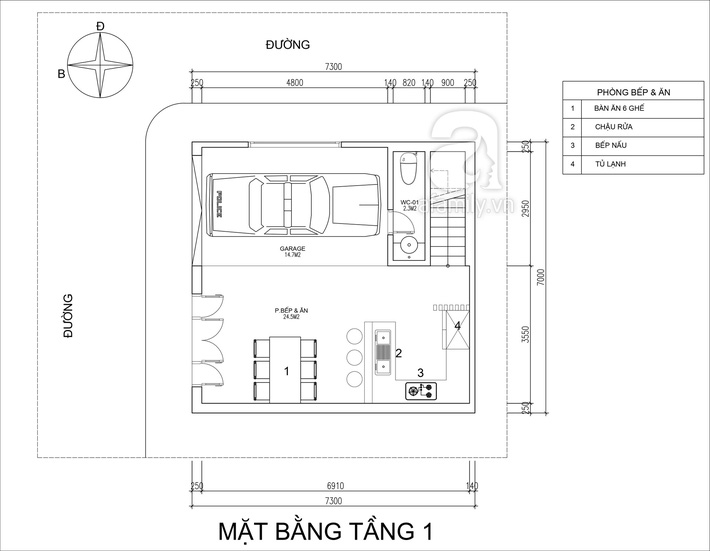 tầng 1 ngôi nhà 49m2