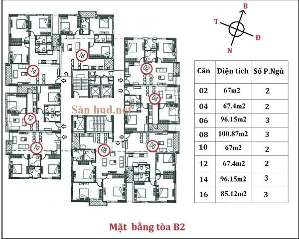 Chỉ với 482 triệu sở hữu ngay căn hộ 67m2 tại dự án B1B2-CT2 Linh Đàm