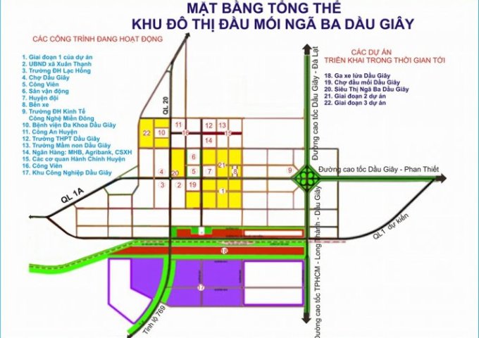 Bán đất dự án Dầu Giây Center City 2, Đồng Nai diện tích 80m2 giá 330tr. Liên hệ: 0975268025