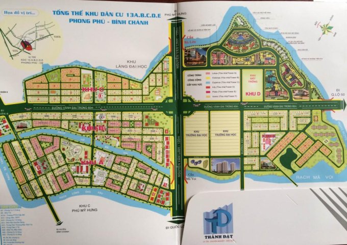 Bán đất dự án tại KDC Intresco Làng Việt Kiều Phong Phú 13E - Huyện Bình Chánh, giá 11 triệu/m2