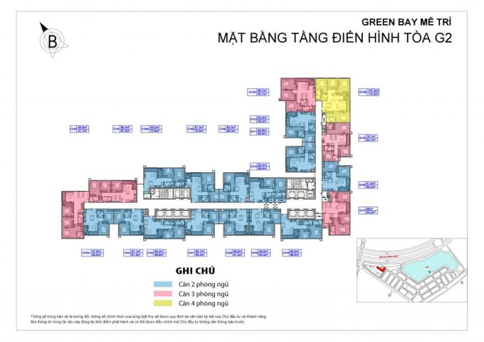 Bán căn hộ 4 phòng ngủ, tòa G2 Vinhomes Green Bay, căn số 15B, 094 577 2838