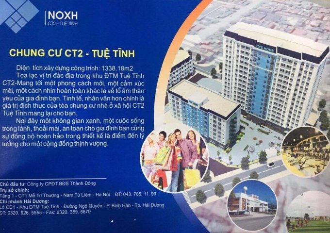 Đăng ký chung cư NOXH thuộc khu ĐTM Tuệ Tĩnh, TP Hải Dương