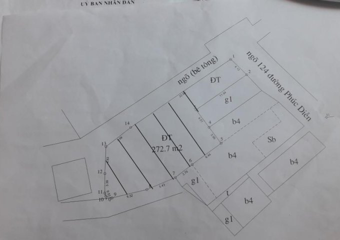 Bán đất ngõ 124 đường Phúc Diễn, DT 272 m2, căn góc 2 mặt đường, giá 15 tỷ