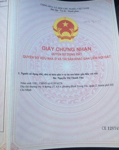 Đất MT Đường Tỉnh Lộ 833B-đối diện Cổng Chợ-Liền Kề Cụm KCN-Tiện Xây Dựng Kiot, Trọ,SHR