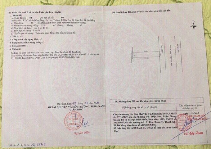 Bán đất đường Hoàng Tăng Bí, Quận Cẩm Lệ, TP Đà Nẵng, gần bến xe trung tâm