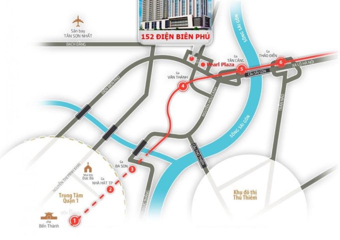 Mở bán căn hộ 152 Điện Biên Phủ- Đối diện Pearl Plaza từ 48 triệu/m2