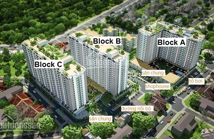 Bán gấp căn hộ chung cư Bộ Công An, Trần Não Q2, căn hộ block C view hồ bơi. 73m2, giá bán 1,95 tỷ
